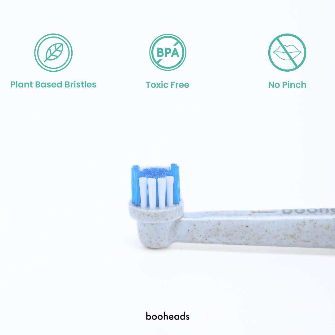 Oraboo - Wheat Straw Plant Based Electric Toothbrush Heads Compatible with OralB* 4PK