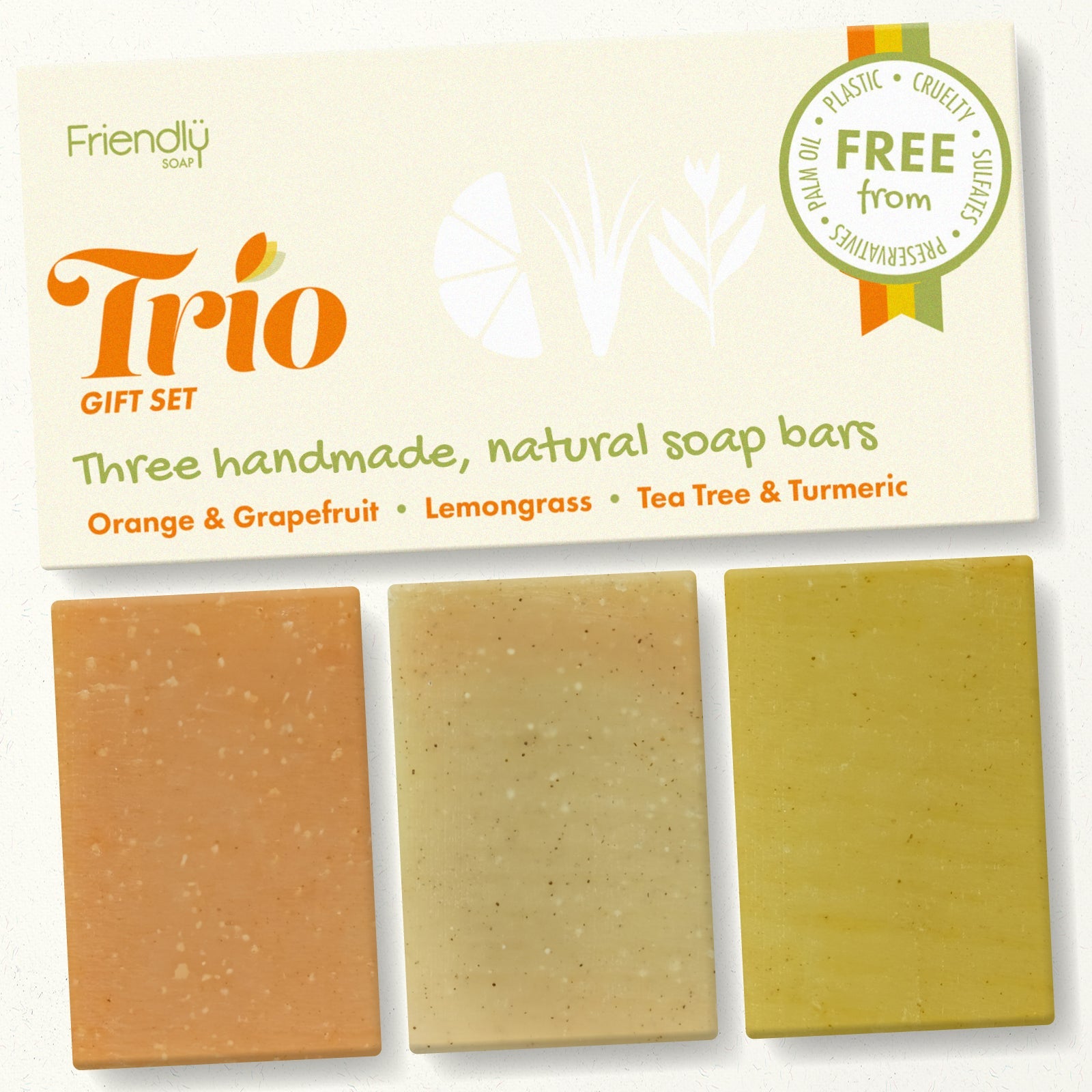 Trio Gift Set - Orange & Grapefruit, Lemongrass, Tea Tree & Turmeric