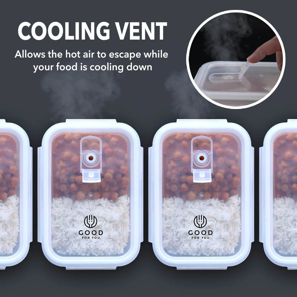 Glass Containers with Airtight Lids - [5 Pack]