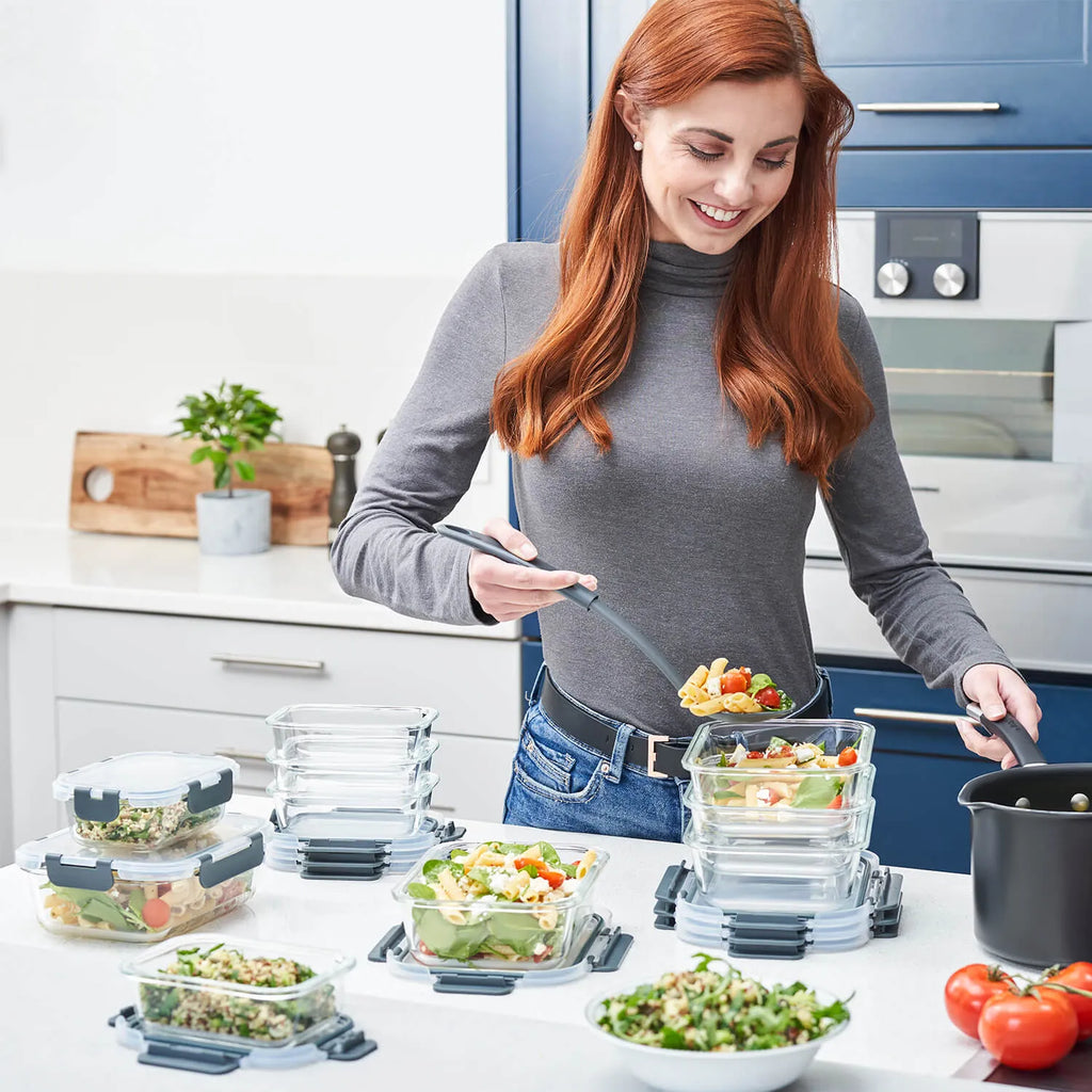 Glass Containers with Airtight Lids - [10 Pack]
