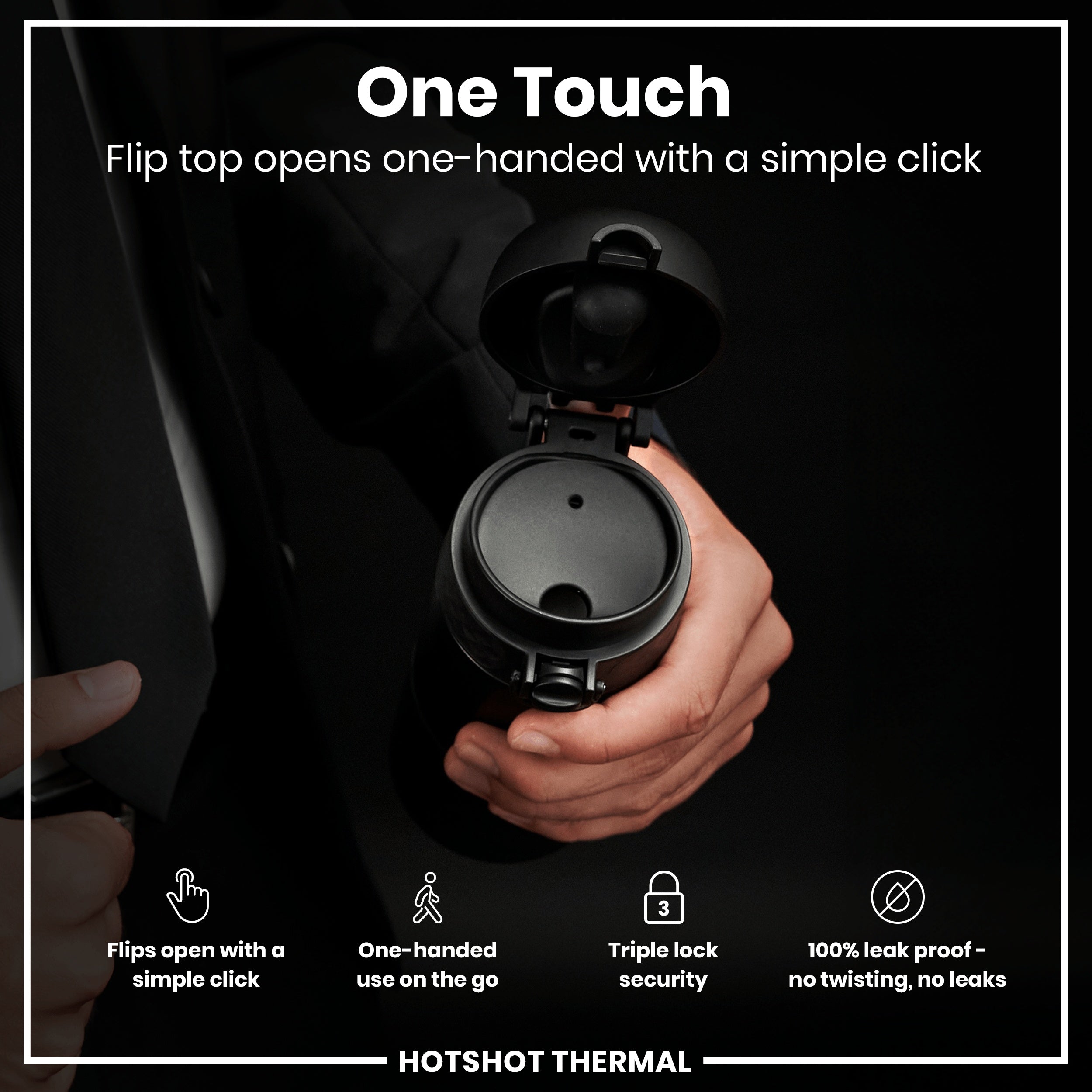 Insulated Steel, Travel Mug, Black, 360ml