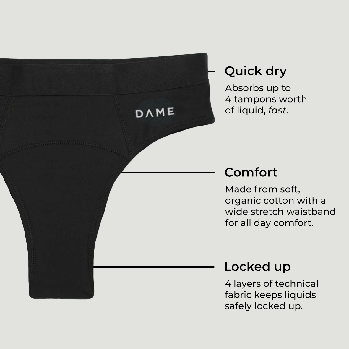 Thong Period Pant