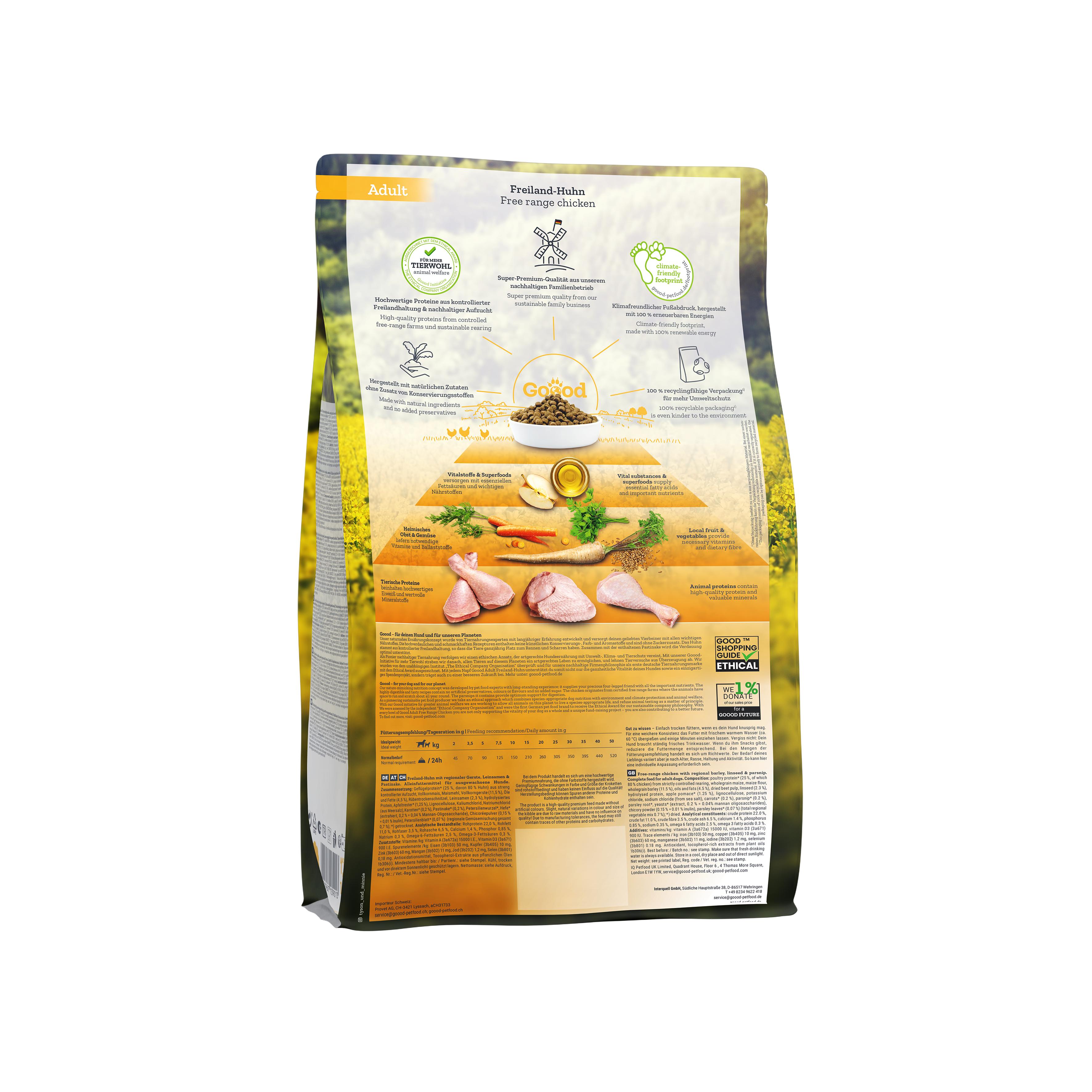 Free Range Chicken Dry Food for adult dogs