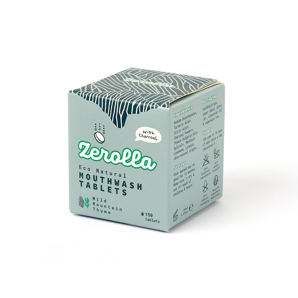 Natural Mouthwash Tablets - Charcoal Thyme
