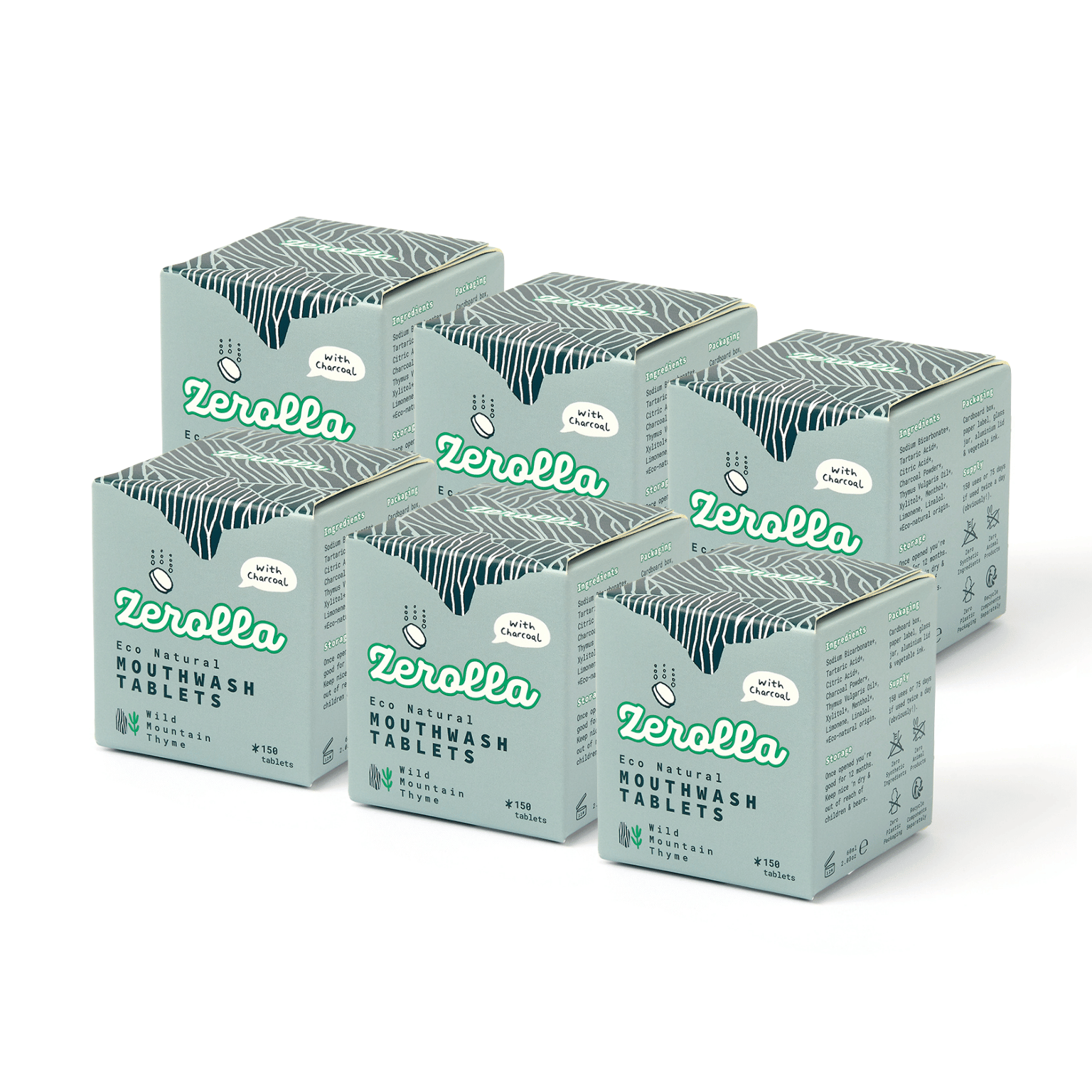 Natural Mouthwash Tablets - Charcoal Thyme