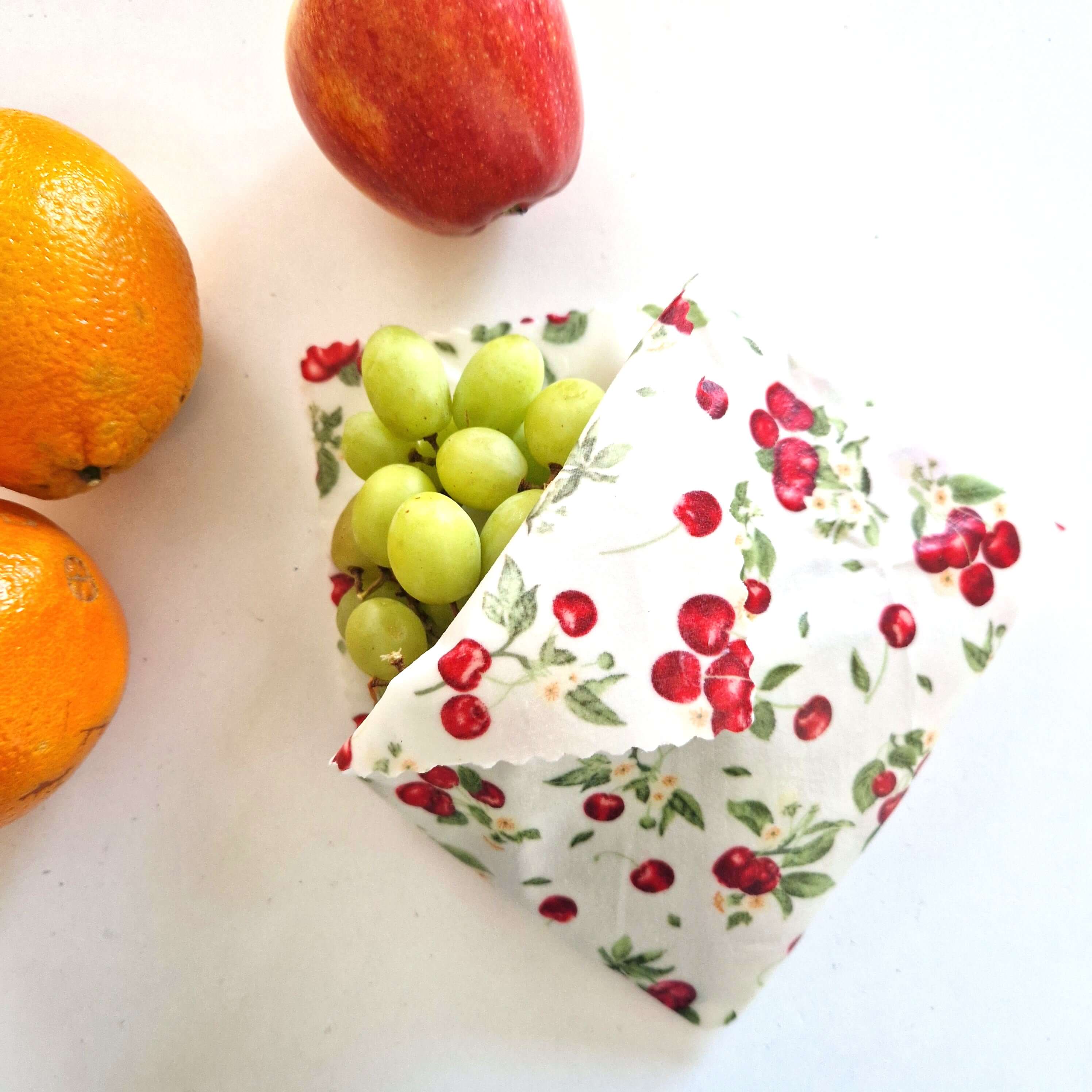 *Set of 3 Handmade Beeswax Wraps | Bees & Cherries