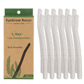 Biodegradable Eco Friendly Eyebrow Razors - Wheat Straw Razor Blades, 12 Pack