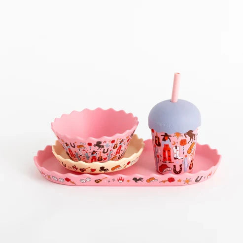 Cowgirl Toddler Smoothie Cup with Lid & Straw