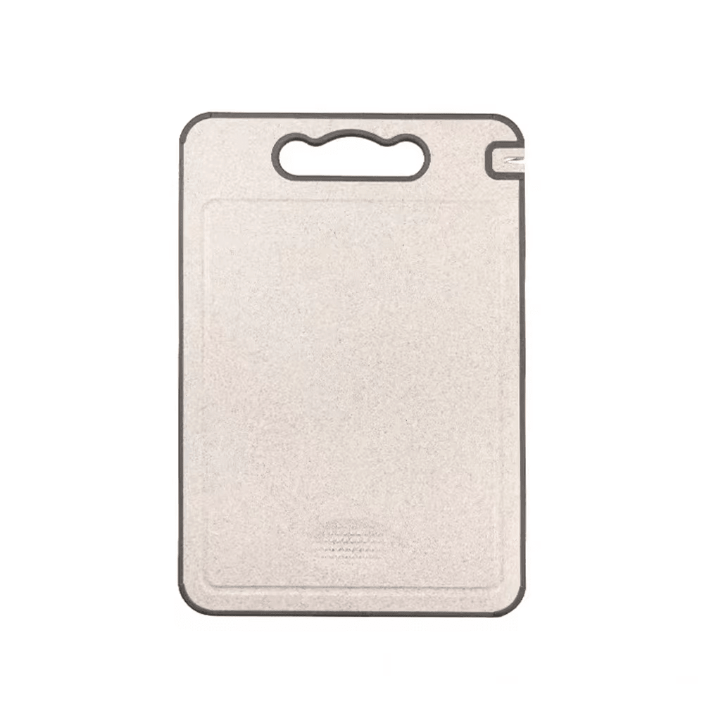 Double-Sided Stainless Steel Cutting Board with Wheat Straw & Knife Sharpener