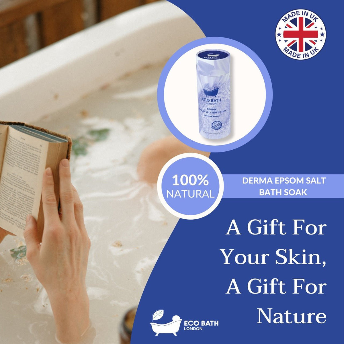 Eco Bath London Derma Epsom Salt Bath Soak - Tube