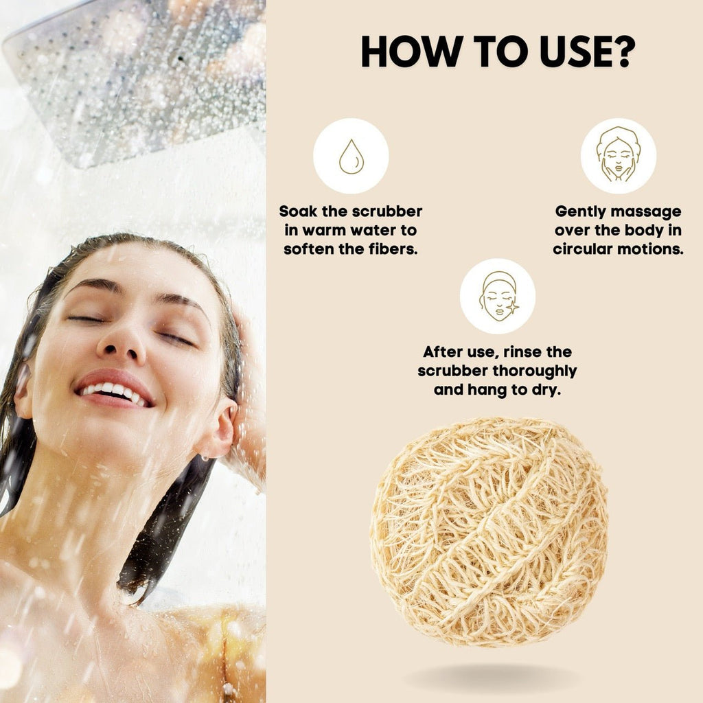 Eco Bath Natural Sisal Hemp Bath Scrubber