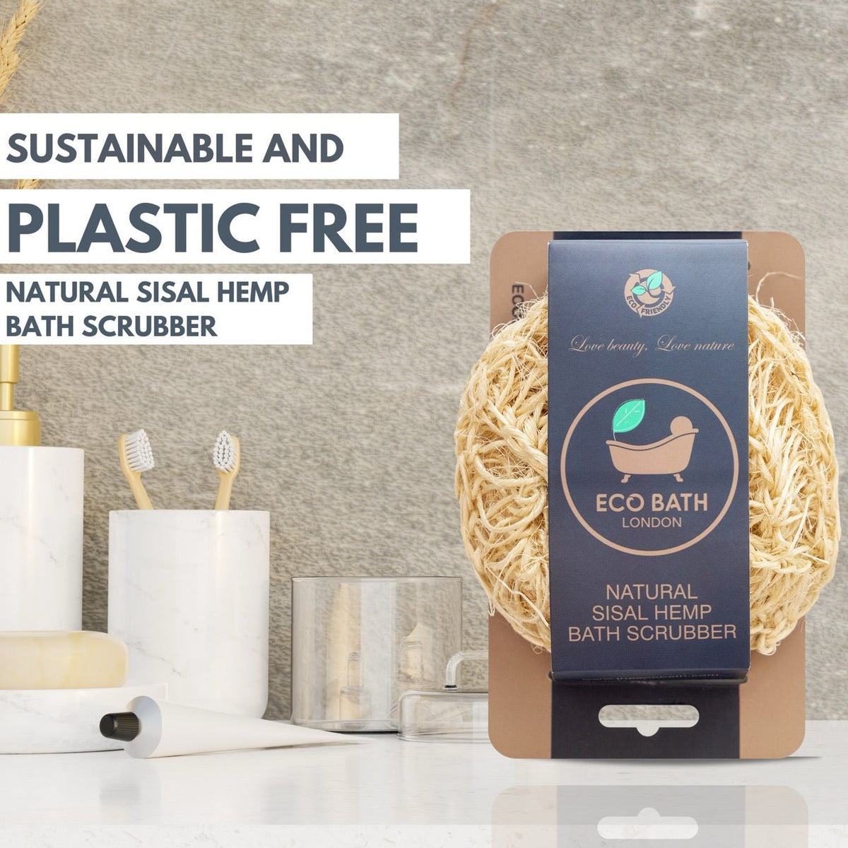 Eco Bath Natural Sisal Hemp Bath Scrubber