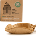 Eco Green Living Compostable Air Fryer Liners 50 Pack – Plastic-Free & Grease-Resistant