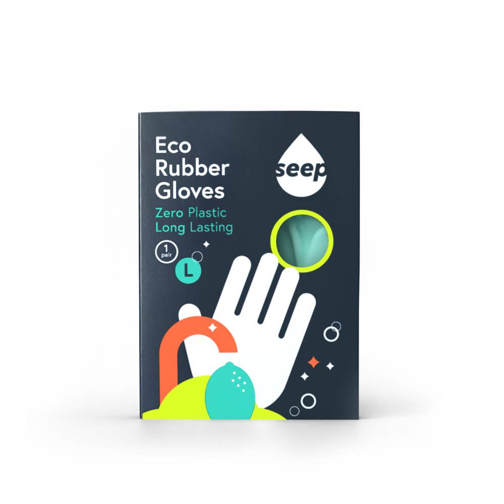 Fair Trade Rubber Gloves | 1 Pair Plastic-Free Compostable Cleaning Gloves