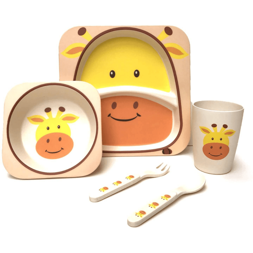 Giraffe Bamboo Kids Dinner Set - 5 Piece