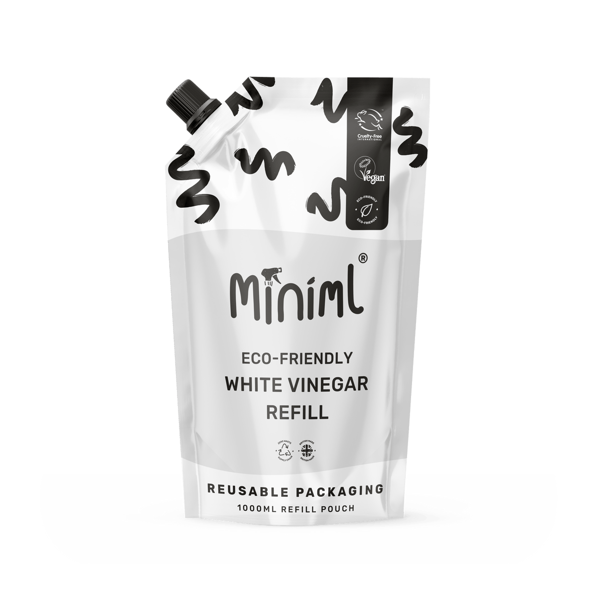 Miniml White Vinegar Unscented 1L Refill | Multi-Purpose Natural Cleaner