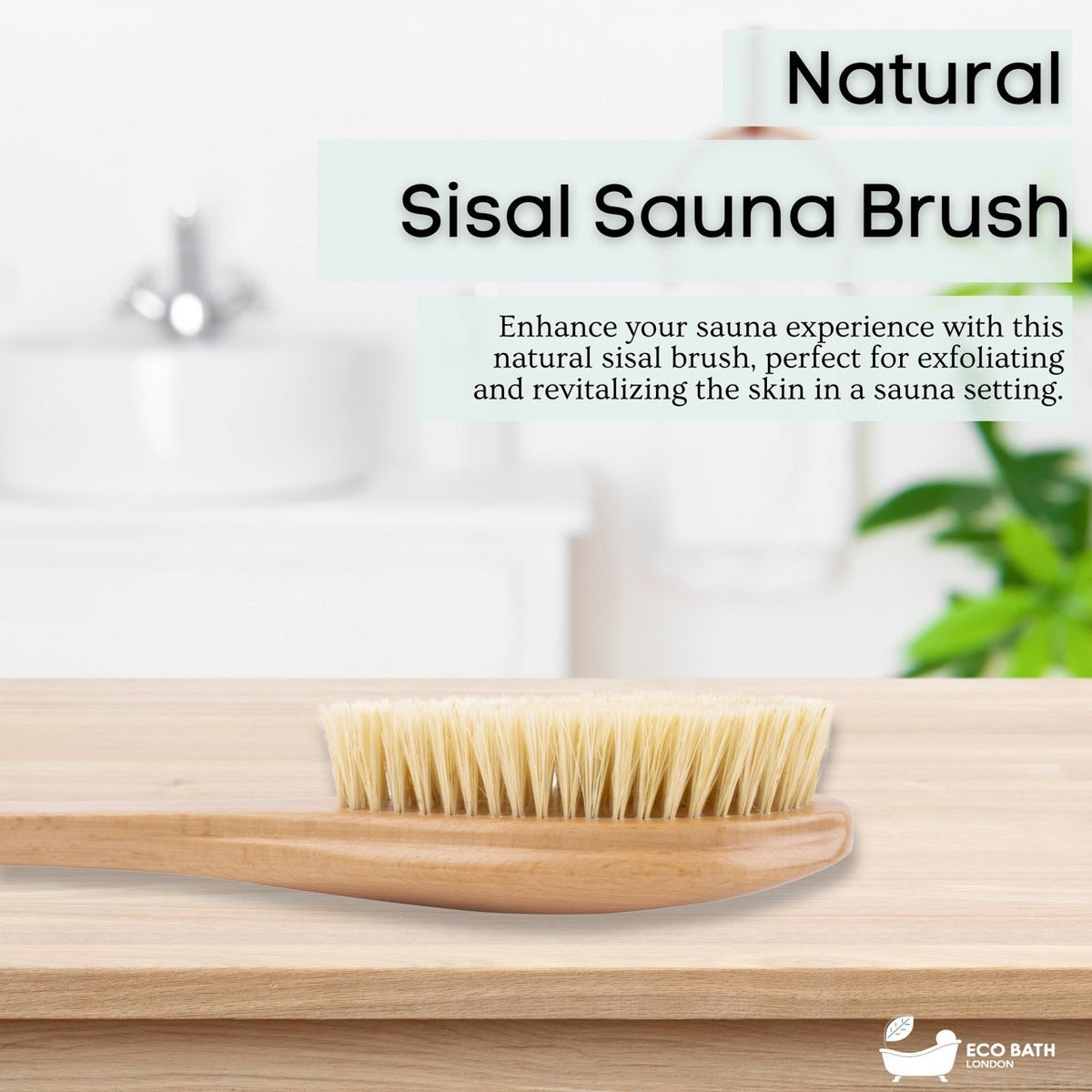 Natural Sisal or Bristle Body Brush for Dry Brushing and Showers