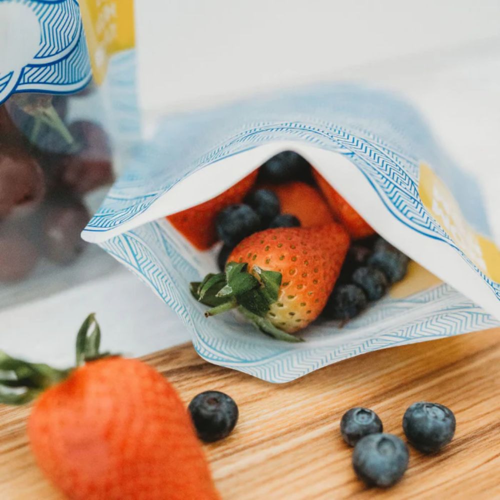 Nom Nom Reusable Snack Bags x 4 | Wave Design