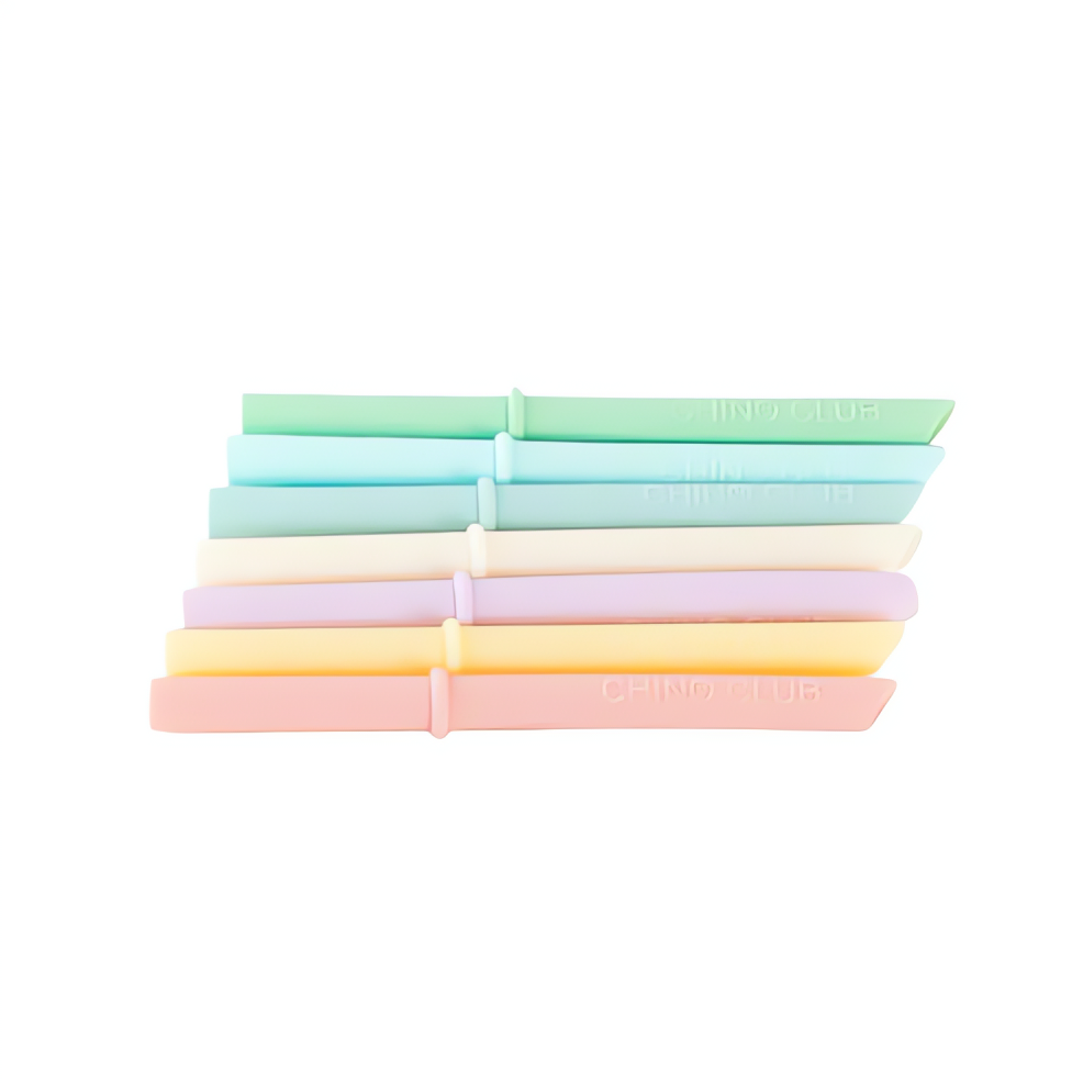 7 x Silicone Mixed Straws with Stoppers Bundle (4oz Cups)
